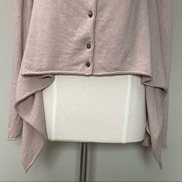 Anthropologie Shae Cashmere Wool Asymmetrical Button Down Cardigan Sweater, Sm - Picture 9 of 13